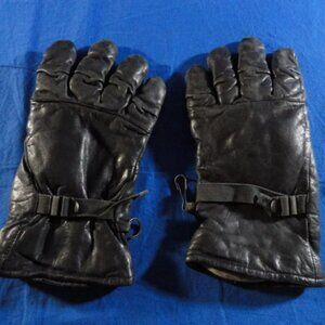 MEDIUM USGI MILITARY ISSUE LIGHT DUTY INTERMEDIATE BLACK LEATHER GLOVES RC 2749